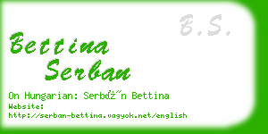 bettina serban business card